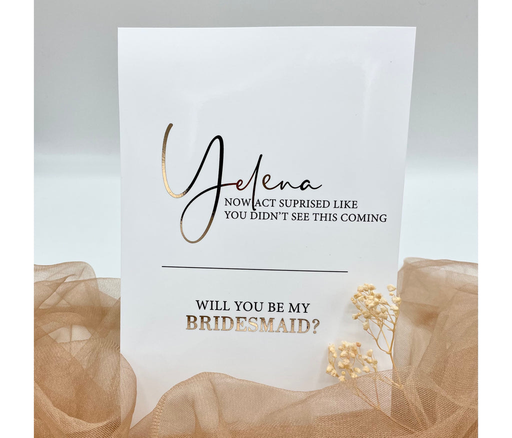 Bridal Party Proposal Card - Elegance